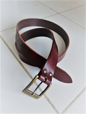 Ceinture en cuir marron Boucle Classique longueur 103 cm largeur 3 cm Vintage