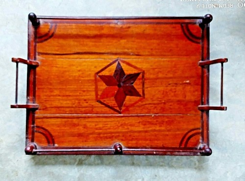 Plateau marqueterie art - plateau,