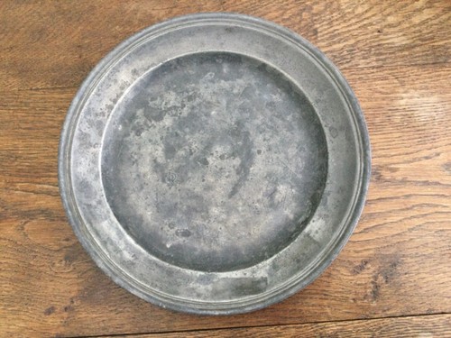 Plat assiette ancien etain - plat,,