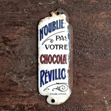 Plaque publicitaire « N’oubliez pas votre Chocolat Révillon »