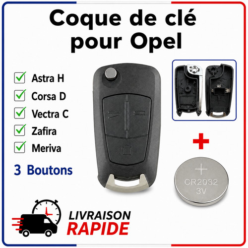 Boîtier clé opel boutons - 3,