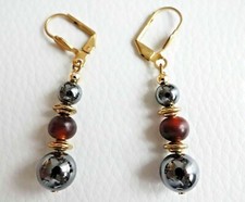 Boucle d'oreilles Hematite