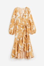 H&M Maxi Robe Midi Moutarde