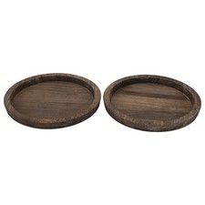 2 PièCes SéRies Bougeoir Plateau en Bois Rustique - Petite Assiette DéCorat5754