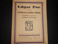 EDGAR POE / 1930/ LETTRES A