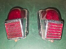 2 feux arrière Scintex Ruby Verre Rouge Ancien Collection