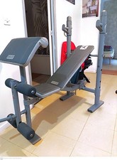 Banc de musculation Domyos BM201 + kit d'haltères de 50Kg