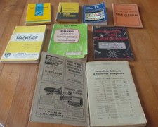 RARE -Lot de 8 VIEUX LIVRES TELEVISION, TELEPHONIE, ELECTRONIQUE