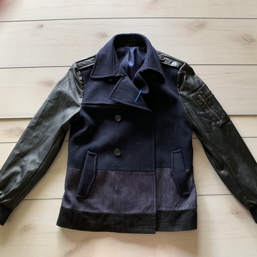 Mens cabbeen jacket navy black - cabbeen,
