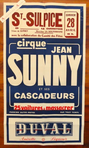 Affiche cirque jean sunny - affiche,