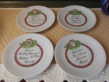 LOT DE 4 ASSIETTES EN PORCELAINE CHAMPS ELYSEES PARIS THEME REGION FROMAGE 