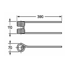 Dent de faneuse adaptable KUHN