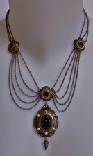 Collier esclave argent améthyste collier argent vermeil Antique silver Necklace