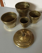 SERIE DE 4 ANCIENS POTS GIGOGNE/ EN CUIVRE/ VINTAGE
