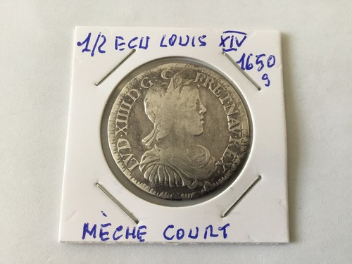 France écu argent louis - france, 1/2
