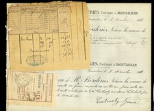 reçu coutelier m.coutrasty cachet 8-12-1911    Me  Borderies à Montauban