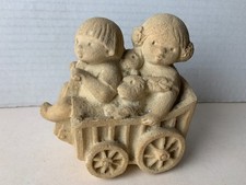 VINTAGE STONE ART FIGURE KIDS