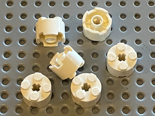 Lego white round brick - lego,