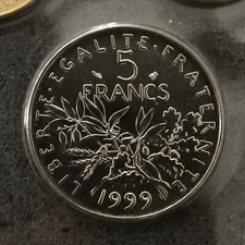 5 FRANCS 1999 BU SEMEUSE 25500 EX. / SCELLEE DU COFFRET / FRANCE
