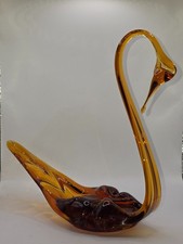 Vintage Cygnes En Verre Vide