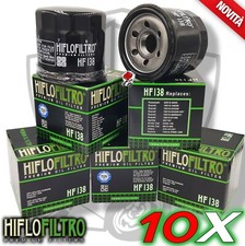 Set 10 Filtres à Huile Hiflo HF138 Suzuki Atv Lt-A 750 King Quad Axi Power
