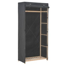 Garde-robe Gris Tissu Penderie Armoire de Rangement Stockage Vêtements vidaXL