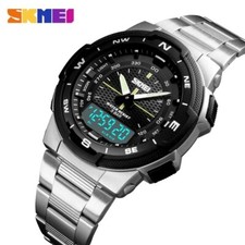Montre Homme Sport SKMEI 1370- GREY COLOR - Double Affichage LED & Quartz