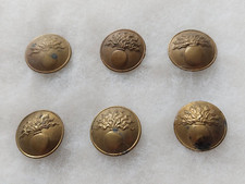 6 boutons militaire en métal