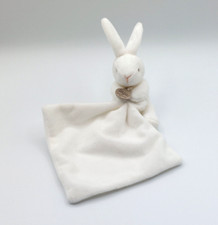 DOUDOU ET COMPAGNIE lapin mouchoir blanc DC303 boîte fleur yeux marrons nez rose