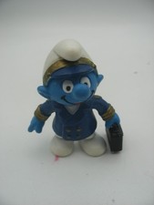 PVC Puffi SMURF SCHLUMPF Schleich CHINA Schtroumpf Pilote d'Avion 2.0470