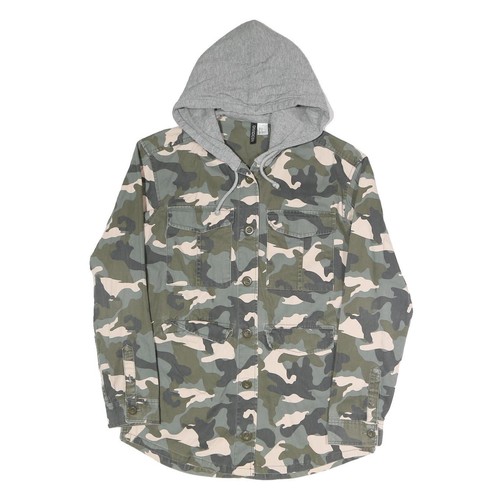 Veste capuche boutonnée - veste, à