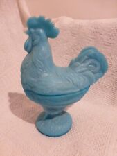 SUCRIER BONBONNIERE VERRE MOULE GRAND COQ COULEUR AMETHISTE VIOLINE