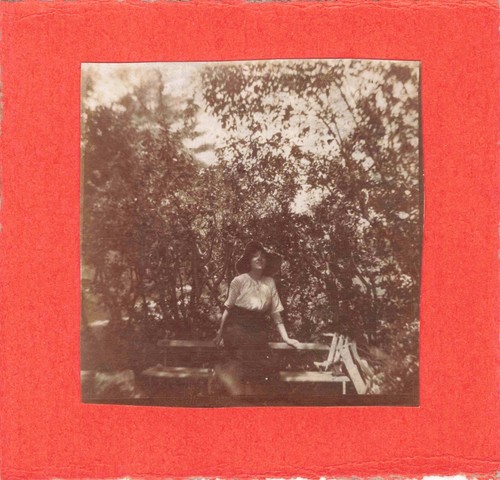 Ancienne photo contrecollee - ancienne,