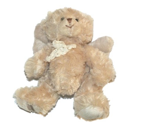 Peluche ours beige ange - peluche,