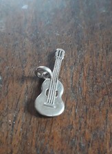 Pendentif guitare en argent 925 sterling