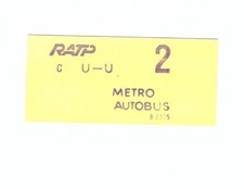 Ancien ticket Paris Métro Autobus RATP - section urbaine - B2305 - NEUF & RARE