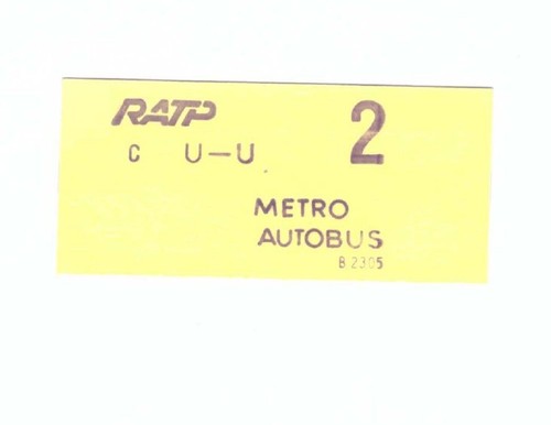 Neuf ancien ticket de - -,