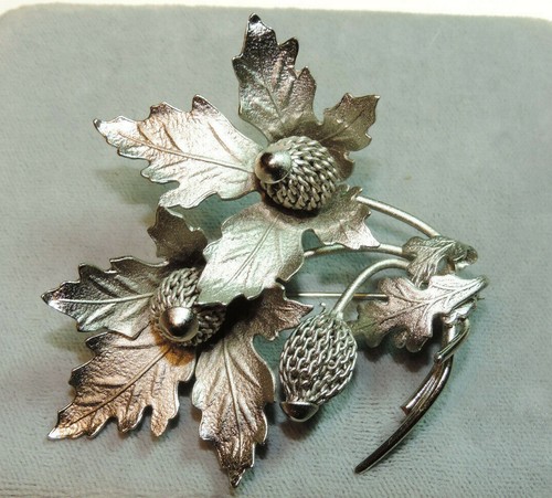 Broche grande argent mat - en,
