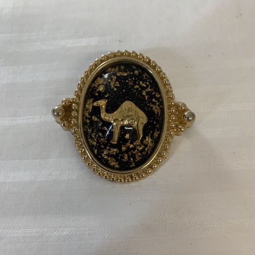 Vintage gold flake camel pin - camel,