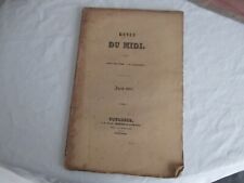 06 1935 REVUE DU MIDI Toulouse poesie  mort du baron gros influence sociale etc