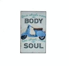 Tableau cadre bois Scooter -