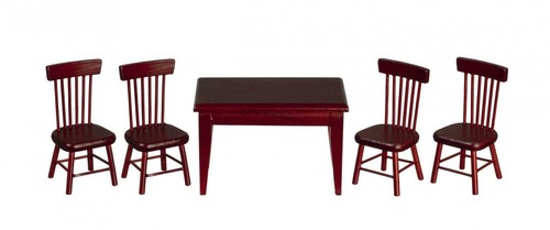 Poupées maison acajou - maison, table