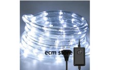 Guirlande Lumineuse LED tube Décoration Blanc froid Adapteur d’alimentation 30 m