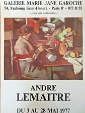 ANDRÉ LEMAITRE - ORIGINAL EXHIBITION POSTER – G. MARIE JANE GAROCHE - AFFICHE