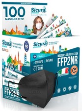 100 masques FFP2 Noir