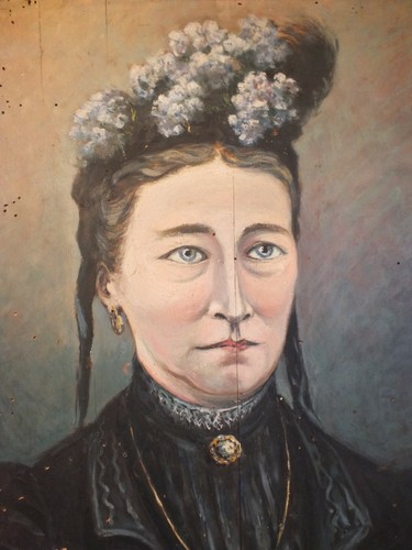 Peinture sur panneau portrait