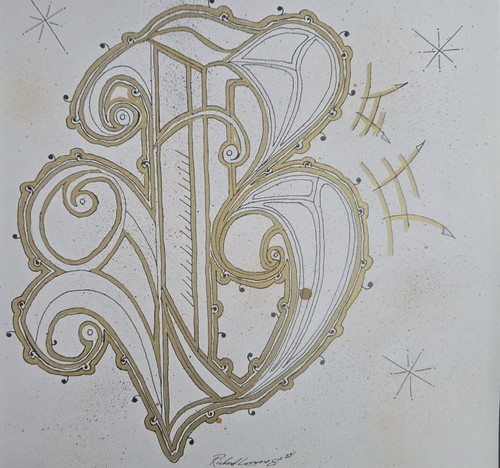 Calligraphy letter bravo - calligraphy,
