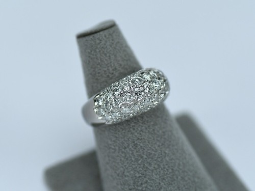 Bague diamant pavé pt900 00 - bague,