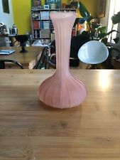 Elégant Soliflore vintage en verre rose H 19 cm / L 11 cm