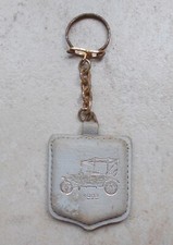 Ancien porte clefs clés vintage auto automobile PEUGEOT Automobilia 1960s blanc